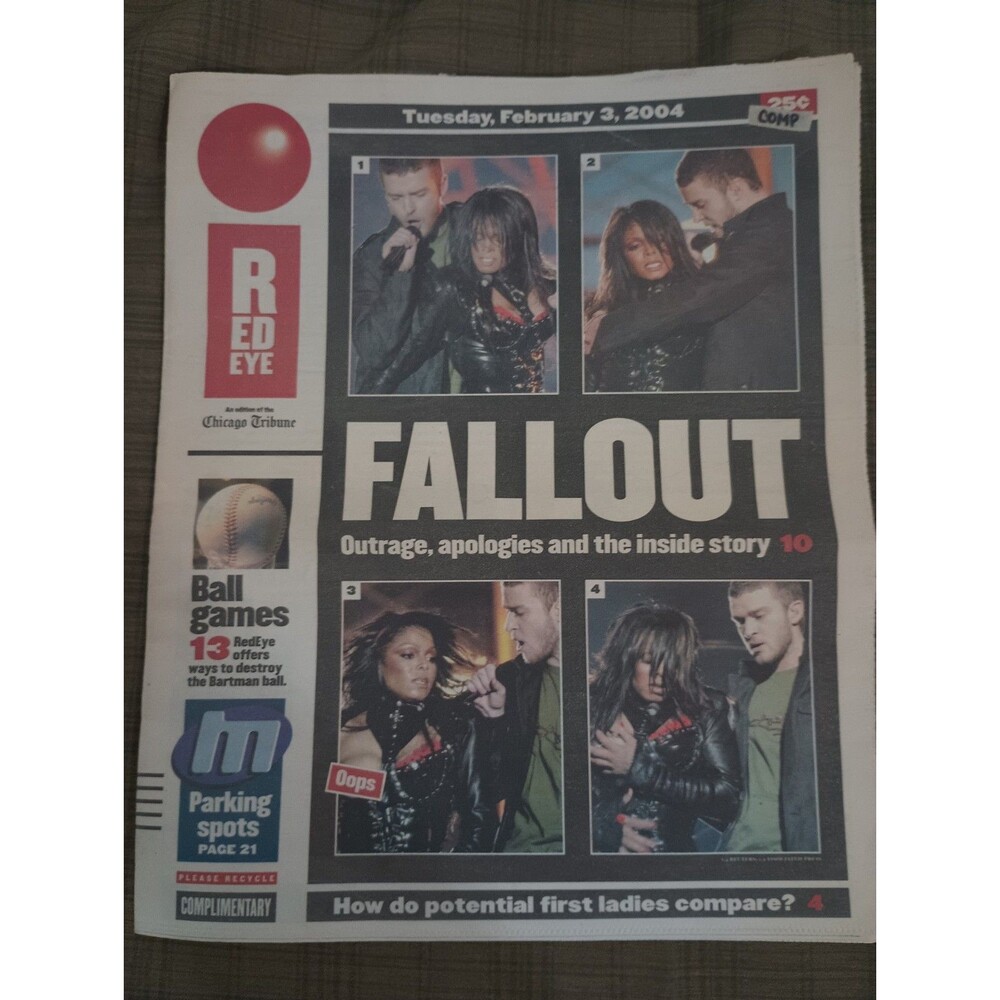 2004 Chicago Tribune RedEye Janet Jackson Super Bowl Lil Kim P Diddy Justin